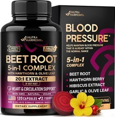 Beet Root 5-in-1 Complex Capsules – Healthy Blood Pressure Support Supplement**