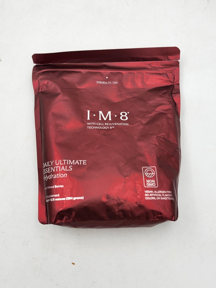 I.M.8 Ultimate Essentials Hydration Powder 12.5 Oz Acai Probiotic CoQ10 MSM New