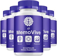 (5 Pack) Memo Vive Supplement Capsules – MemoVive Natural Blend Memory Focus