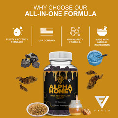 (3 Pack) Alpha Honey Performance Gummies, AlphaHoney Supplement (90 Gummies)