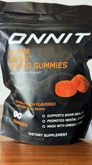 2 pack Onnit Alpha Brain Neuro Gummies Vegan No Synthetic Colors Citrus Punch 90