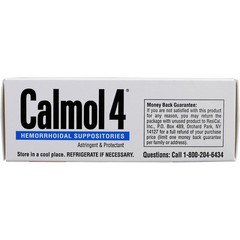 Calmol 4 Hemorrhoidal Suppositories with Soothing Natural Ingredients 24 Count