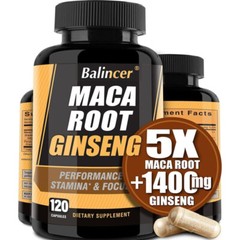 Maca Compound: Maca Root + Ginseng Extract Natural High Quality