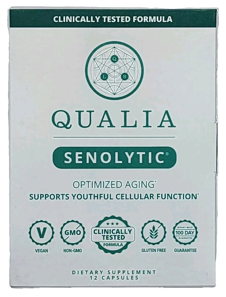 QUALIA Senolytic Optimized Aging Supports Youthful Cellular 12 Caps Exp 2027