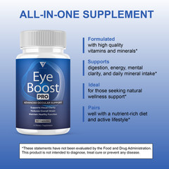 (2 Pack) Eye Boost Pro Maximum Strength, EyeBoost Supplement (120 Capsules)