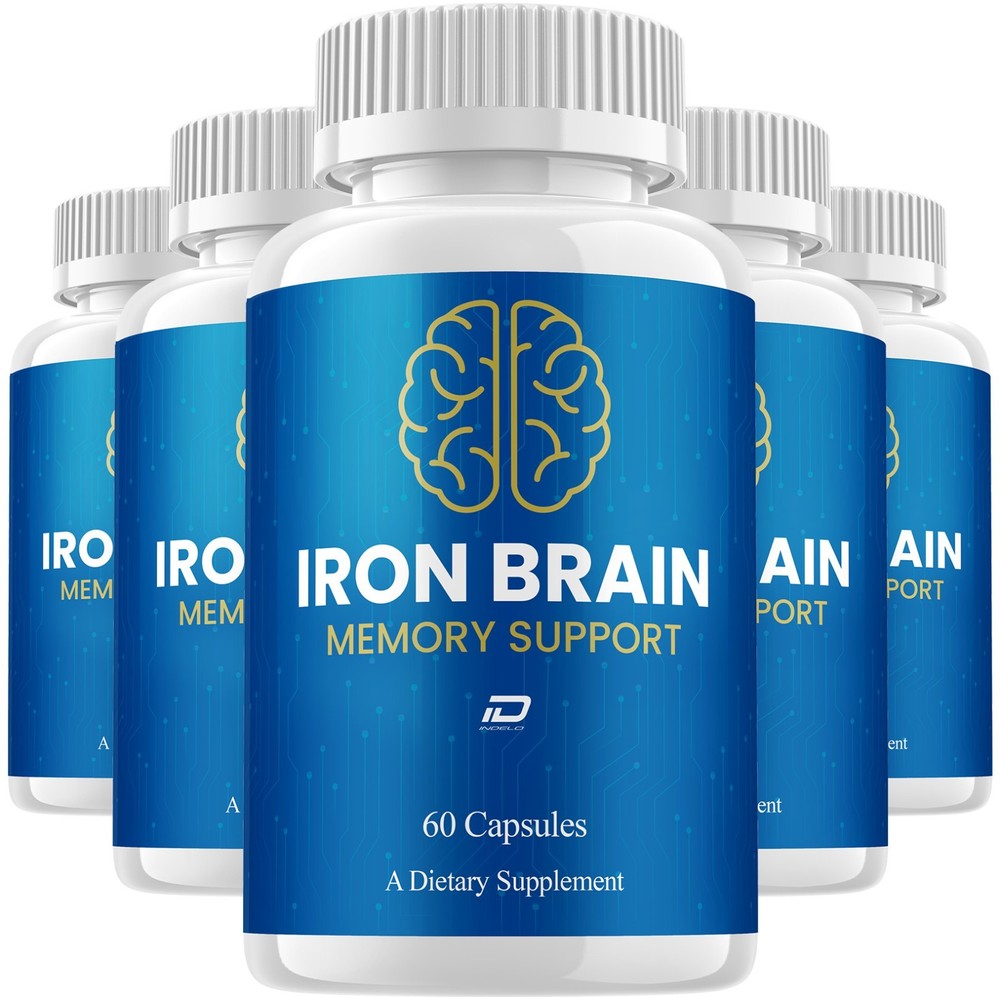 (5 Pack) Iron Brain Supplement Capsules – IronBrain Natural Blend Memory Focus