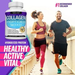 Collagen Peptide 5-Compound Complex 1800mg Dietary Supplement to Support Beauty