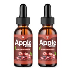 (2 Pack) Apple Drops Extra Strong Formula AppleDrops Dietary Supplement (4oz)