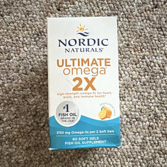 Nordic Naturals Ultimate Omega 2X Lemon Fish Oil 2150mg 60 Softgels Exp 11/2027