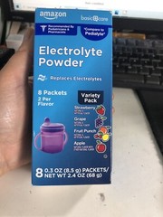 Basic Care Electrolyte Powder Variety Pack Apple Fruit Punch Grape Strawberry