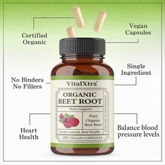 Organic Beetroot Powder Capsules – Lowers Blood Pressure – Blood Circulation