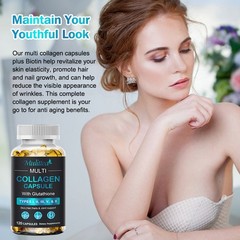 120 capsules Multi Collagen Complex Dietary Supplement For Hair Skin Nails Bone