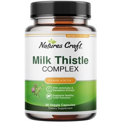 Liver Support Milk Thistle Supplement for Liver Cleanse Detox & Repair 60ct