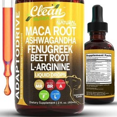 Organic Maca Root Liquid Drops with AshwagandhaFenugreek Beet Root L-Arginine