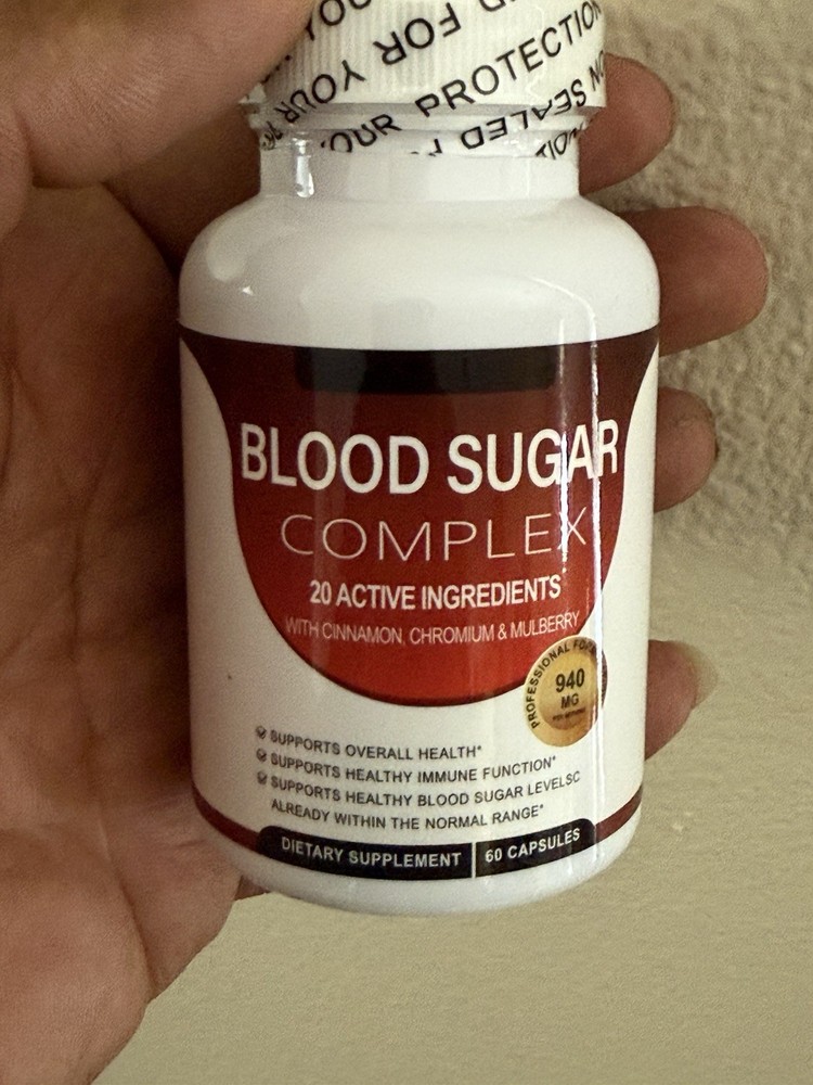 Blood Sugar Complex Support Cinnamon Chromium Mulberry 940mg 60 Capsules