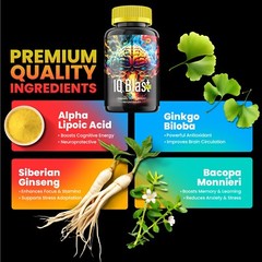 (3 Pack) IQ Blast Pro Brain Supplement Capsules – IQBlast Pro All-Natural