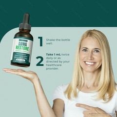Lung Restore, Premium Sublingual Liquid Drops for Cleanse and Detox – 5 Pack