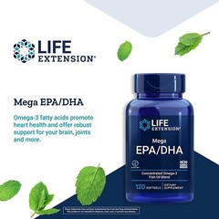 Life Extension, Mega EPA/DHA – 120 Softgels