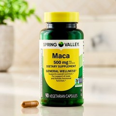 Spring Valley Maca Dietary Supplement Vegetarian Capsules 500 mg, 90 Count