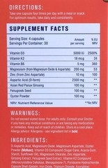 TestoFuel Anabolic Support Complex Testosterone Booster – 120 Capsules