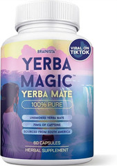 Brainista Yerba Magic Yerba Mate Leaf Extract 375mg 60 Capsules Exp 05/2028