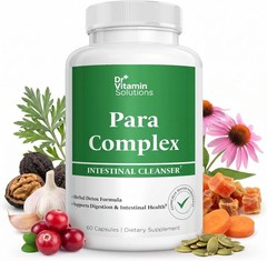 Para Complex Herbal Intestinal Cleanse Capsules Wormwood Black Walnut Clove 60Ct