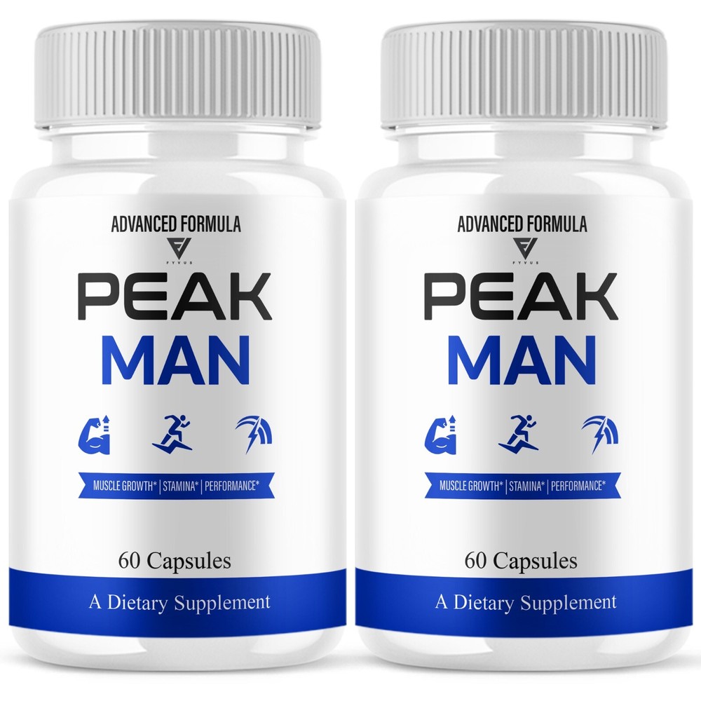 (2 Pack) Peak Man Advanced Performance, PeakMan Maximum Strength (120 Capsules)