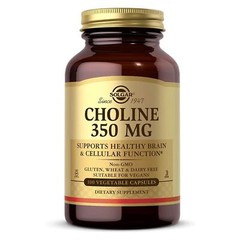 Solgar Choline 350 mg 100 Vegetable Capsules, Healthy Brain Function