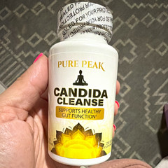 Pure Peak Candida Cleanse Digestive Support 500mg 60 Caps Veg Exp 12/2026
