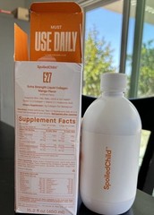 SpoiledChild E27 Extra Strength Liquid Collagen Mango 450 mL box may broken