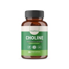 Choline Cap,Support Brain Focus,Memory & Healthy Liver Function,Non-GMO,30~120CT