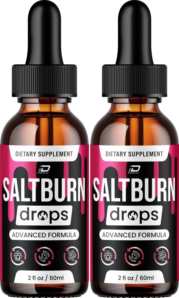 (2 Pack) Saltburn Liquid Drops – Salt Burn Drops Extra Strength Natural Blend