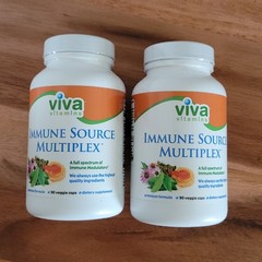 Viva Vitamins Immune Source Multiplex 90 veggie caps 2-Pack Made USA exp 04/28
