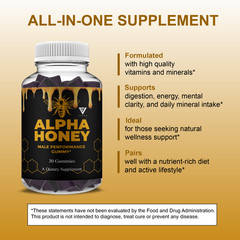 (3 Pack) Alpha Honey Performance Gummies, AlphaHoney Supplement (90 Gummies)