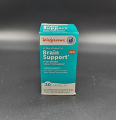 Walgreens Brain Support Capsules 30ct Bacopa Ginkgo Turmeric for Memory & Focus