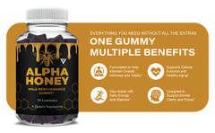(3 Pack) Alpha Honey Performance Gummies, AlphaHoney Supplement (90 Gummies)
