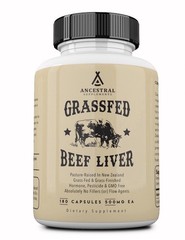 Grassfed Supplements Ancestral Beef Liver 500mg 180 Capsules Hormone-Free
