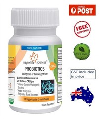 Probiotic Bacillus Mesentericus 20 Billion CFU/gm Capsules – 500mg – AU Stock