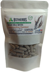 Irish Moss Seaweed – CHONDRACANTHUS CHAMISSOI – RED ALGAE/GIGARTINA 100 Veg Caps
