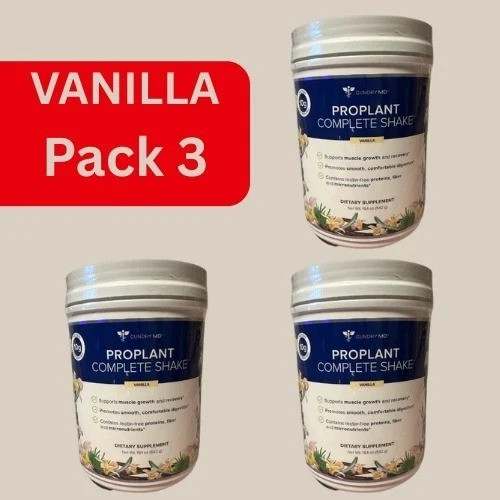 Gundry MD Proplant Complete Shake – Vanilla Flavor 19.18oz (Pack of 3)