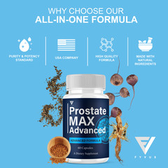 (3 Pack) Prostate Max Advanced Capsules, ProstateMax Daily Pills (180 Capsules)