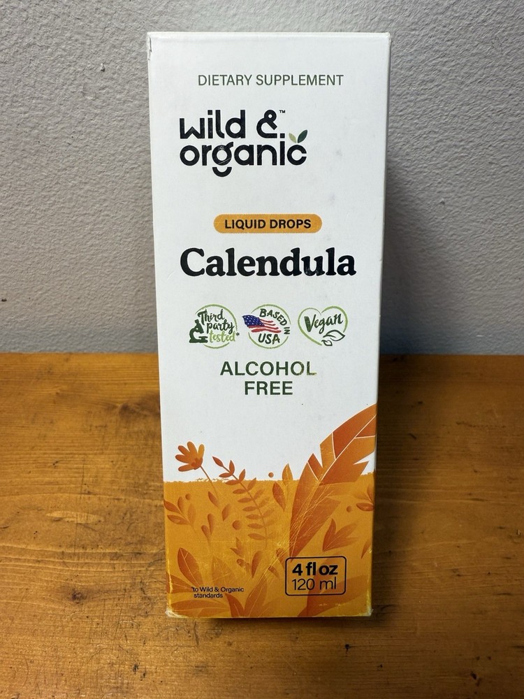 Wild & Organic Calendula Extract Liquid Drops 4 fl oz Alcohol-Free