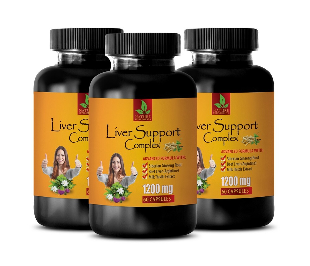 liver cleanse – LIVER SUPPORT COMPLEX – beef liver powder – 3 Bot 180 Capsules