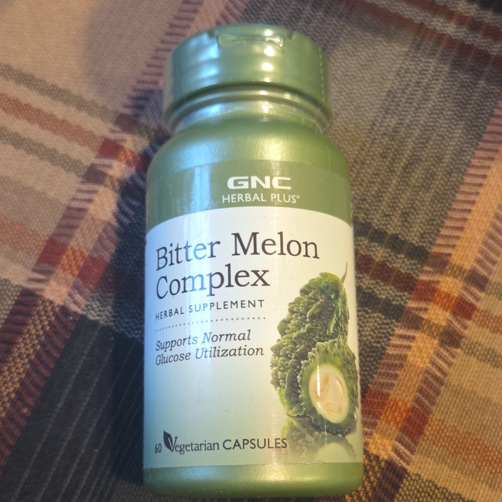 GNC Bitter Melon Complex Chromium Cinnamon Vegetarian Capsules 60 Lactose-Free