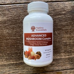 Advanced Mushroom Complex Capsules Lions Mane Reishi Supplement 90 Capsules