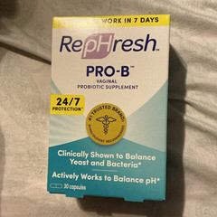 RepHresh Pro-B Vaginal Probiotic Capsules 30 Ct 5 Billion CFU Gluten-Free 08/26