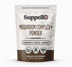 Suppello Mushroom Complex+ Powder – 13 In 1 Blend – 4.23 oz (60 Servings)