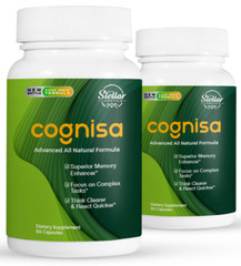 2 Pack Cognisa, support memory and focus-60 Capsules x2