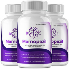 Memopezil Capsules, Official Memopezil Supplement for Brain Health (3 Pack)