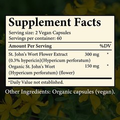 Calming Herbal Extract – 0.3% Hypericin Mood Support,Emotional Balance 30~120CT